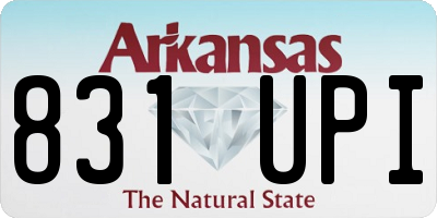 AR license plate 831UPI