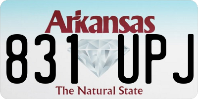 AR license plate 831UPJ