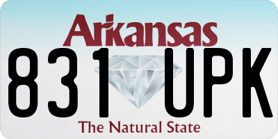 AR license plate 831UPK