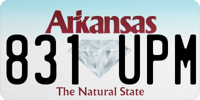 AR license plate 831UPM