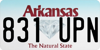 AR license plate 831UPN