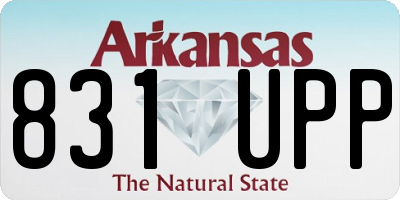 AR license plate 831UPP