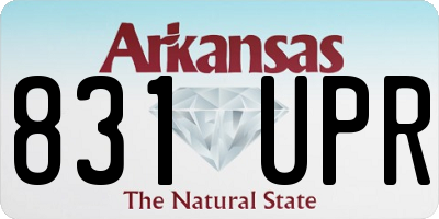 AR license plate 831UPR