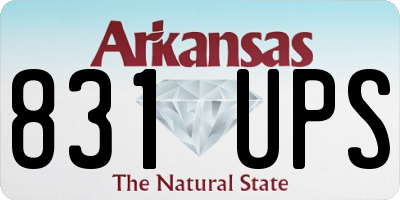 AR license plate 831UPS