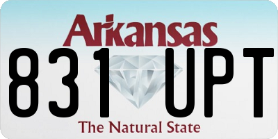 AR license plate 831UPT