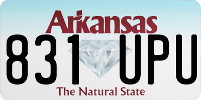 AR license plate 831UPU
