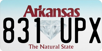 AR license plate 831UPX