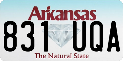 AR license plate 831UQA