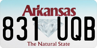AR license plate 831UQB