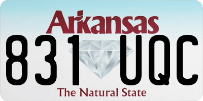 AR license plate 831UQC