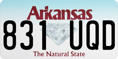 AR license plate 831UQD