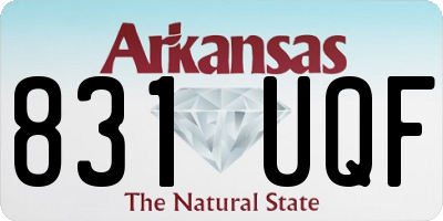 AR license plate 831UQF