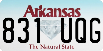 AR license plate 831UQG