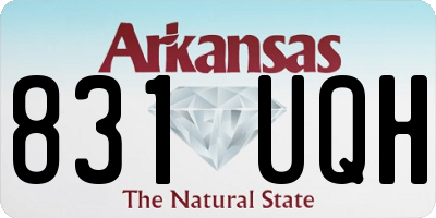 AR license plate 831UQH