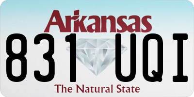 AR license plate 831UQI