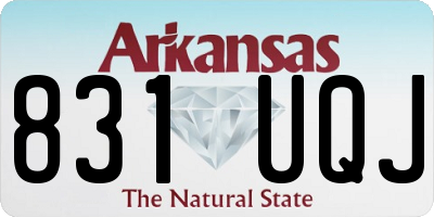 AR license plate 831UQJ