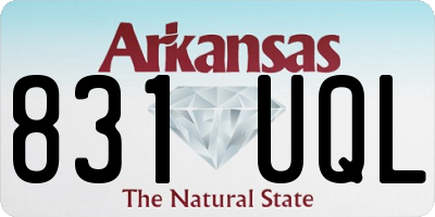 AR license plate 831UQL
