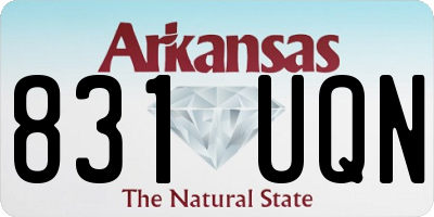 AR license plate 831UQN