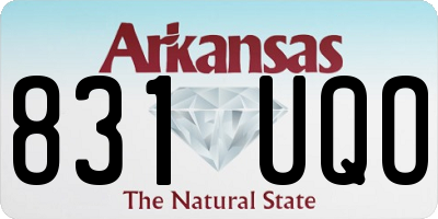 AR license plate 831UQO