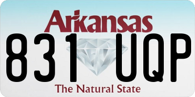 AR license plate 831UQP
