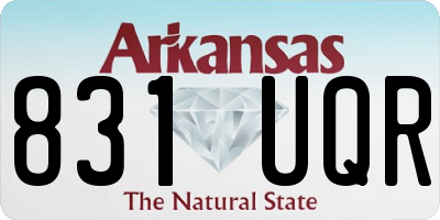 AR license plate 831UQR