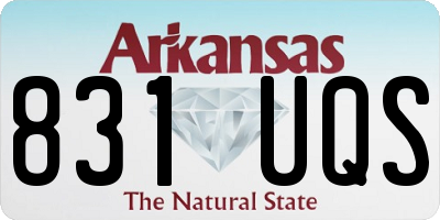 AR license plate 831UQS