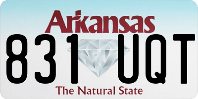 AR license plate 831UQT