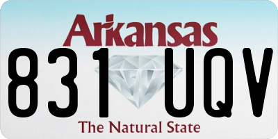 AR license plate 831UQV