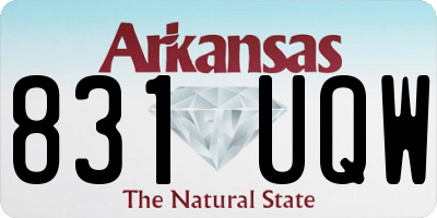 AR license plate 831UQW