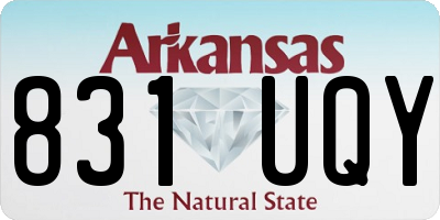 AR license plate 831UQY