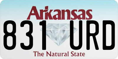 AR license plate 831URD