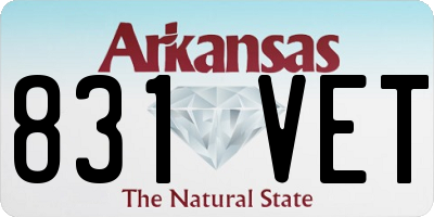 AR license plate 831VET
