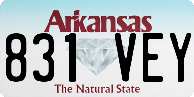 AR license plate 831VEY