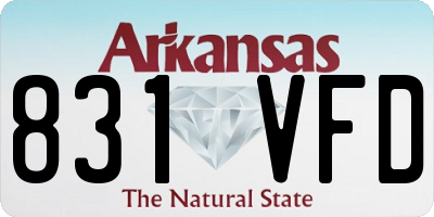 AR license plate 831VFD