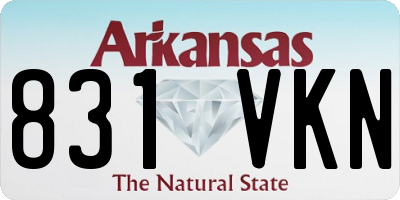 AR license plate 831VKN
