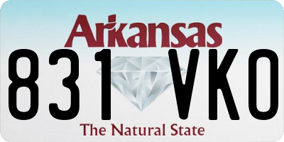 AR license plate 831VKO