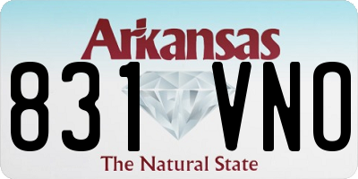 AR license plate 831VNO