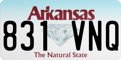 AR license plate 831VNQ
