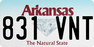 AR license plate 831VNT