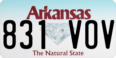 AR license plate 831VOV