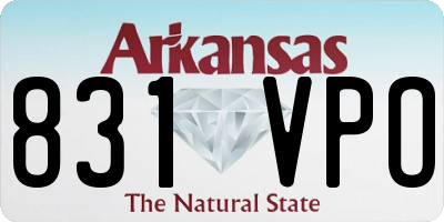 AR license plate 831VPO