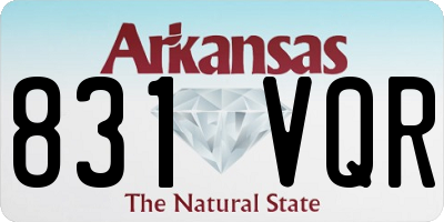 AR license plate 831VQR