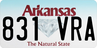 AR license plate 831VRA