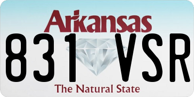 AR license plate 831VSR