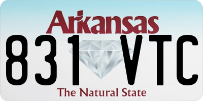 AR license plate 831VTC