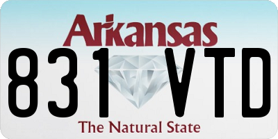 AR license plate 831VTD