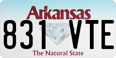AR license plate 831VTE