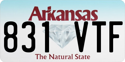 AR license plate 831VTF