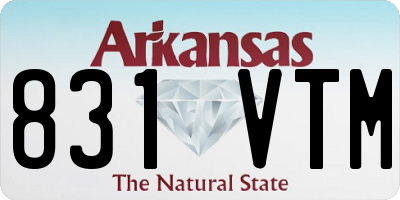 AR license plate 831VTM