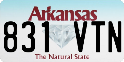 AR license plate 831VTN